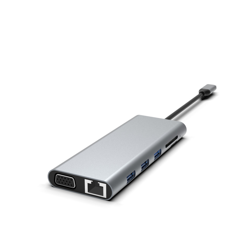 5-In-1 USB C Hub Dengan Ethernet USB A Rj45 Adaptor Tipe C Docking Station MacBook