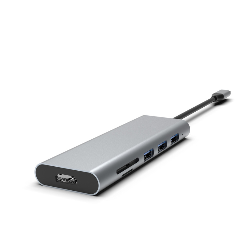 Adaptor USB-C Hub Berkecepatan Tinggi dengan USB 3.0 HDMI PD Charging Custom Logo Tersedia untuk
