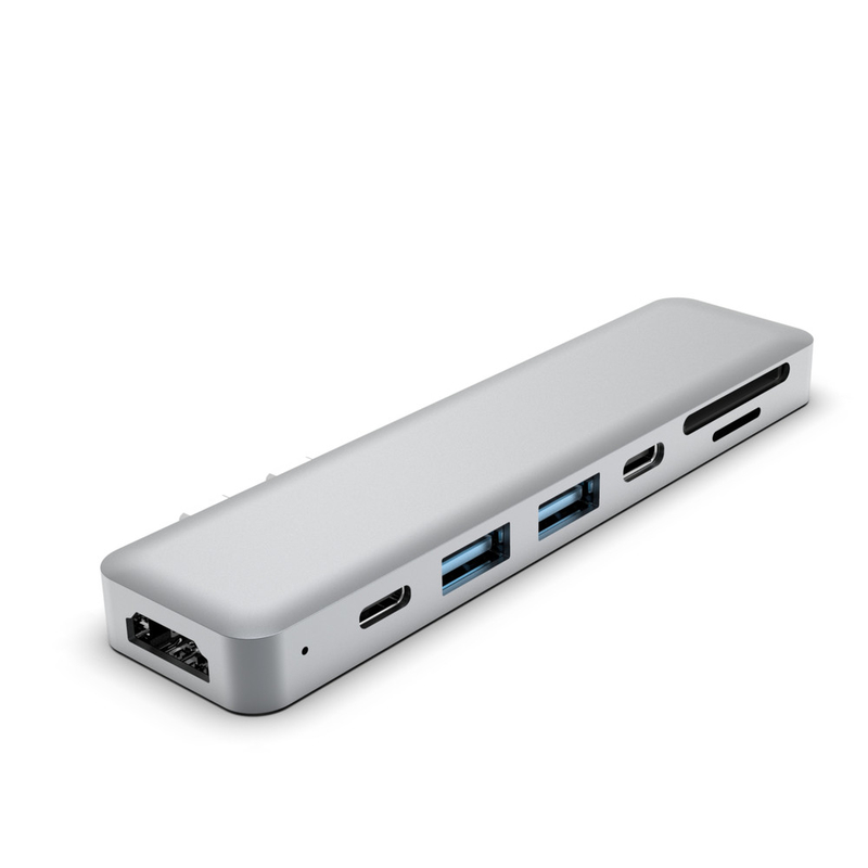 Adaptor dual usb c Hub khusus Dock 6-in-1 HDTV Dock Hub USB yang dapat disesuaikan untuk MacBook