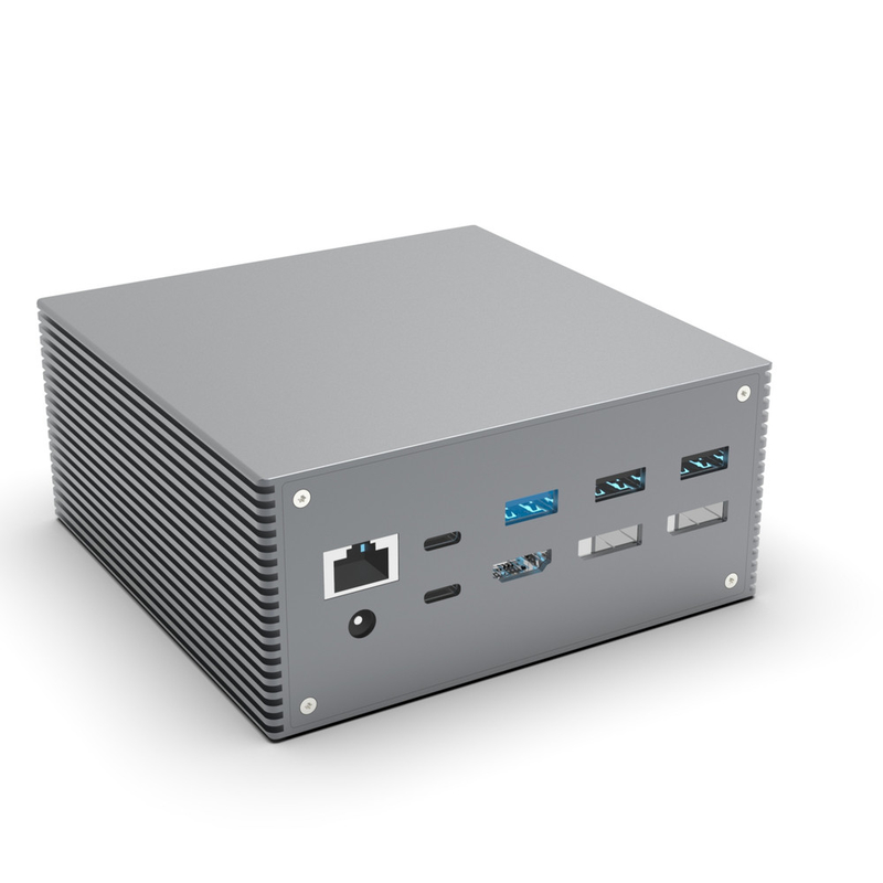 15 In 1 Dual USB C Docking Station 4k 60hz Tipe C SD 104Mb RJ45 1000M USB 3.0 Untuk Laptop