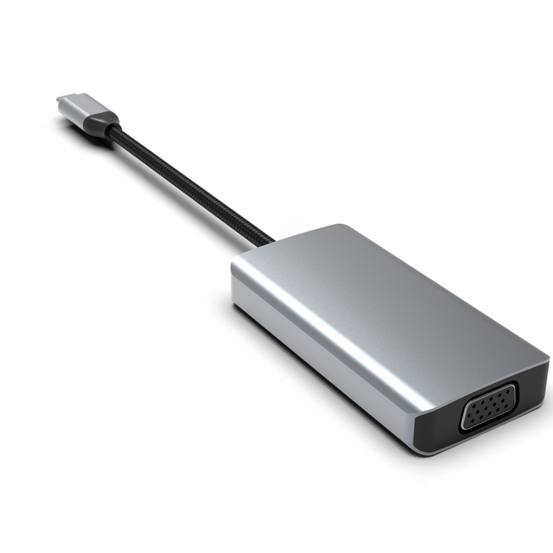 Mini 4 In 1 USB C Adapter Type C Hub Dengan USB 3.0 HDMI VGA USB-C PD Charging