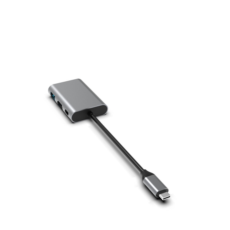 USB 3.0 ke Dual HDMI Adapter USB C PD 100w Konverter 4K Port USB HUB 3 Port