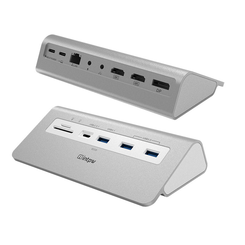 9-in-1 USB C hub Multiport Adapter dengan 4K HDMI PD 100W USB-A dan SD / TF card reader