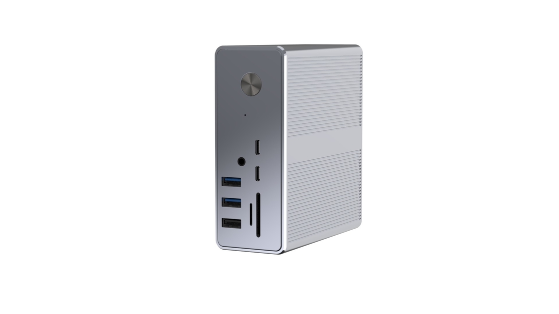 15-In-1 Displayport USB Docking Station Dual Usb C 4k Untuk Untuk MacBook & Windows