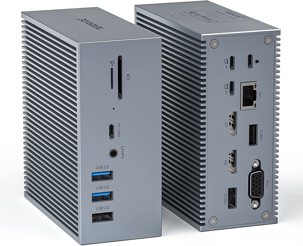 Stasiun Docking 4K USB C dengan Kabel Terintegrasi untuk Output Video 4K dan Dissipasi Panas