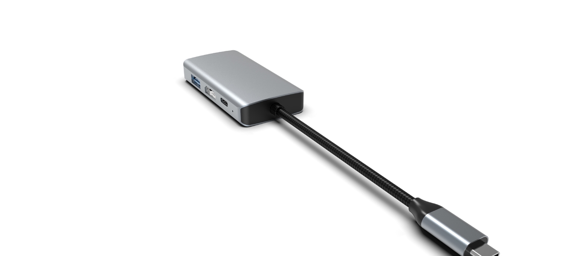 All In One HDD 4 In 1 Usb C 4 In 1 Multiport Adapter Hub Ekspansi Laptop Docking Station Type C Ke HDMI USB 3.0 PD