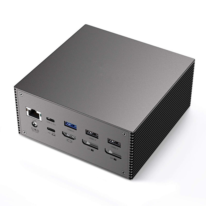 USB C Docking Station dengan Smart Heat Dissipation Resolusi 4K HDMI Video Output Space