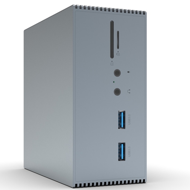 12-in-1 Alumilum Gray USB C Docking Station Untuk Windows MacOS Dan Linux - Resolusi Tampilan 4K 60Hz