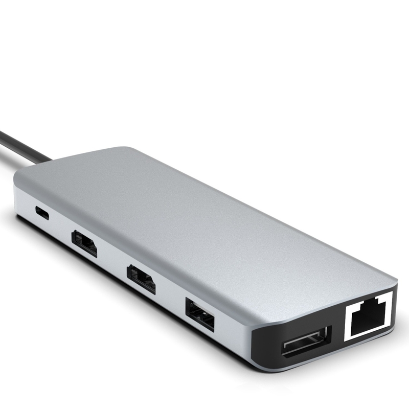 11-in-1 USB-C Hub untuk MacBook Pro dengan 4K HDMI 100W PD USB 3.0 SD / TF Card Reader