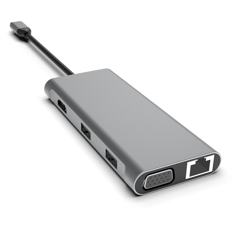 12 in 1 USB C Hub Triple Display Docking Station Dual HDMI VGA USB C & A Data Port Dock