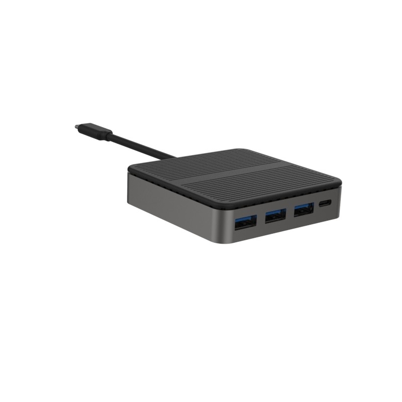 Square 6 In 1 Dual HD 4K Type C Docks Dengan RJ45 PD 100W SD TF 3xUSB 3.0 Docking HDMI Hub Usb C A
