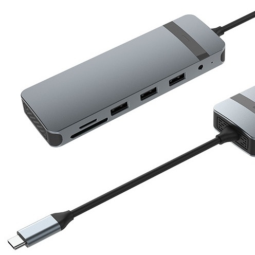 10 In 1 USB C Dock USB Hub Dengan 4K HDMI USB C Ke USB Multiport Adapter Untuk Laptop Dan Notebook