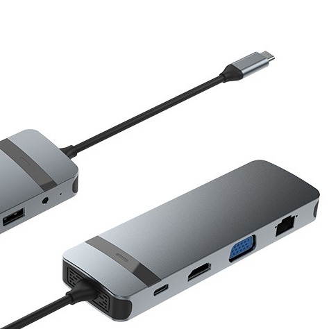 10 In 1 USB C Dock USB Hub Dengan 4K HDMI USB C Ke USB Multiport Adapter Untuk Laptop Dan Notebook