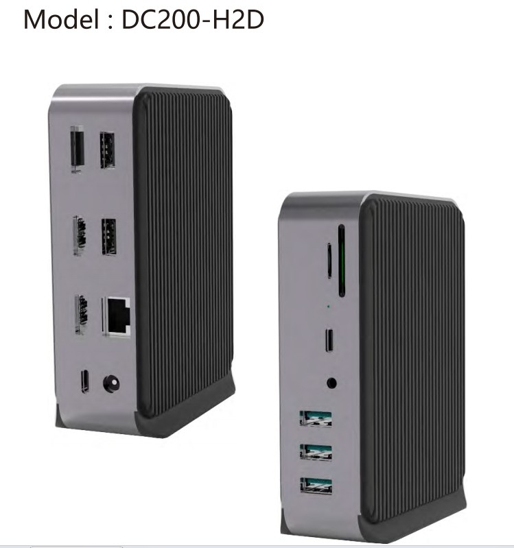 Gigabit Ethernet USB Type C Docking Station Charging Hub Dengan Resolusi HDMI 4K Untuk Macbook