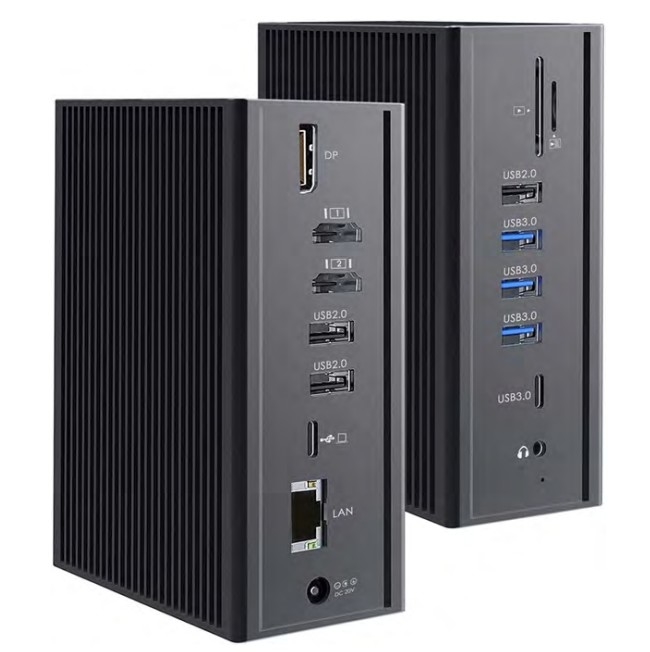 Thunderbolt 3 16 In 1 Tipe-C Dual HDMI USB C Docking Station 4K Video