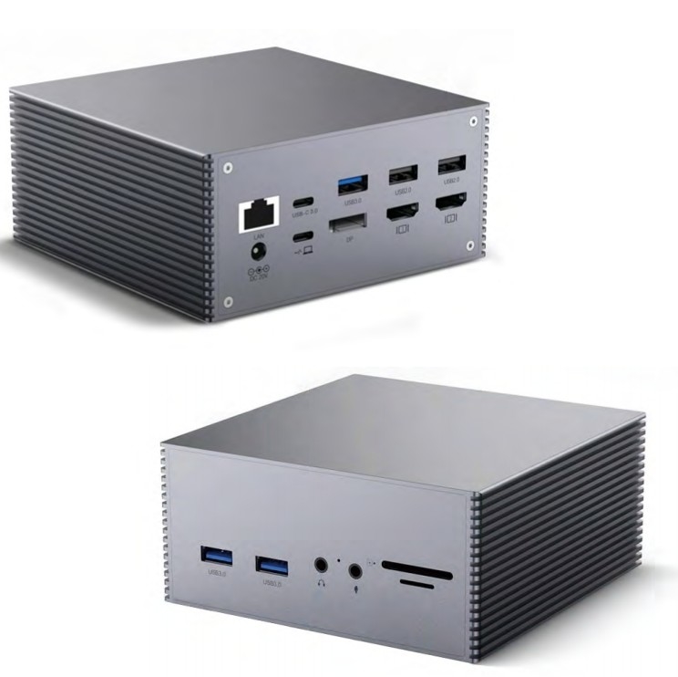 16 In 1 Desktop Pc USB C Docking Station Universal Windows MacOS 3.5mm Audio Jack