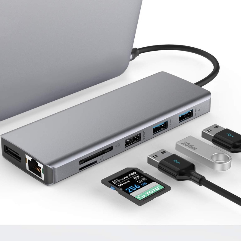 USB A Tipe C Hdmi Usb Hub Dengan Kecepatan Transfer 5Gbps Dan Pasokan Daya