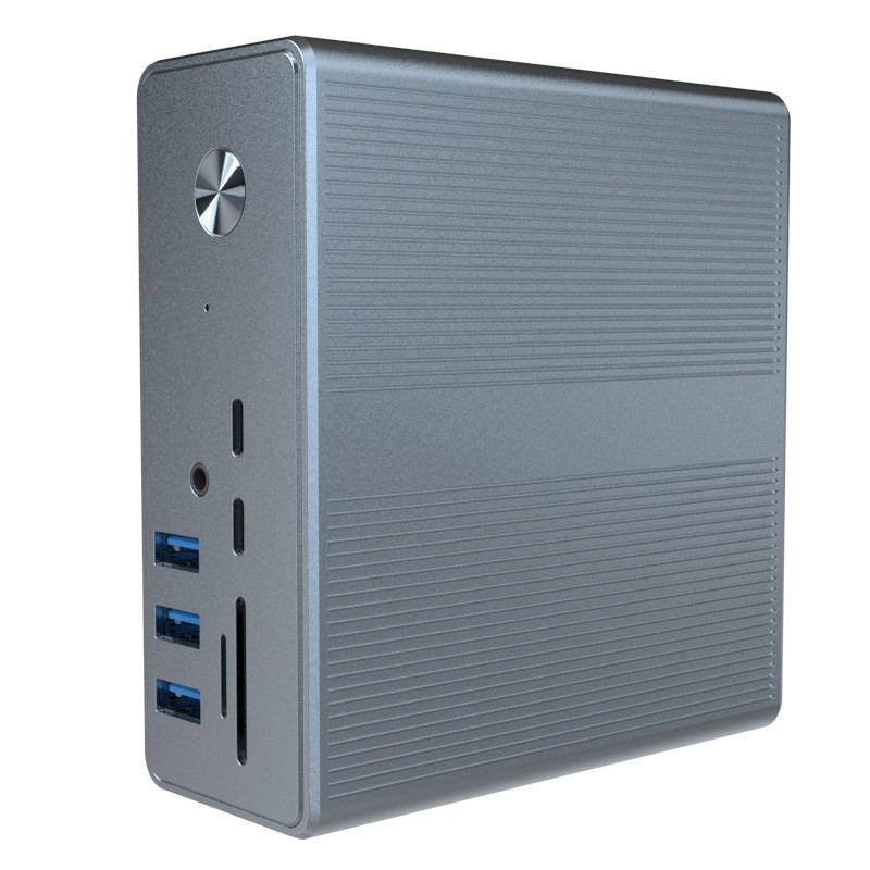 18 In 1 Thunderbolt 3 Dual Monitor Docking Station HDMI Mac Untuk USB C Laptop Docking Station Universal