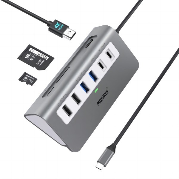 10/100/1000 Mbps Ethernet USB C Adapter Kompatibel dengan Windows/ MacOS/ Android/ Linux Hingga 10Gbps Kecepatan Transfer Data
