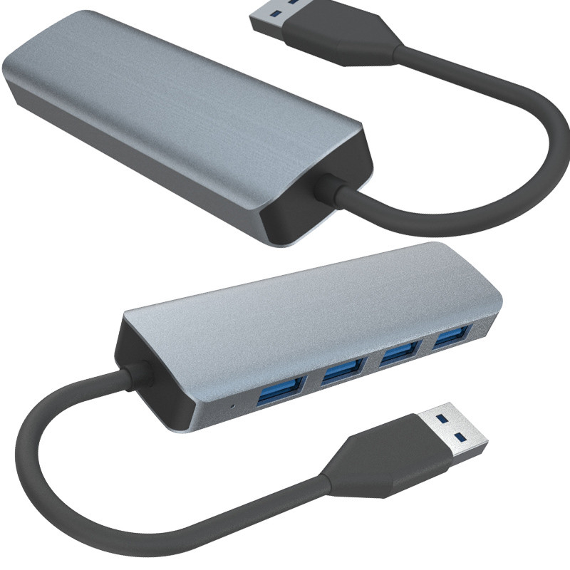 All In One USB A Hub Multiple USB 3.0 Hub Transfer data yang mudah 5Gbps Dukungan daya Mac