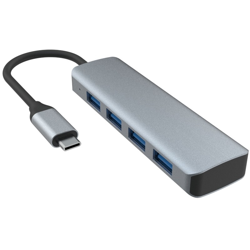 USB C Ke 4 Port USB 3.0 Hub Expansion Dock USB Type-C Ke 4 USB 3.0 HUB Aluminium Alloy 5G Transmission