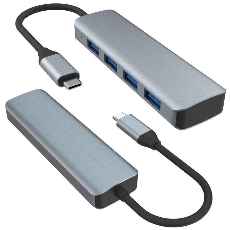 USB C Ke 4 Port USB 3.0 Hub Expansion Dock USB Type-C Ke 4 USB 3.0 HUB Aluminium Alloy 5G Transmission