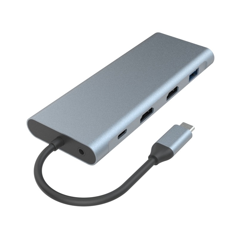 6 In 1 USB C Hub Type C Adapter 4K HDMI 60hz Multiport Card Reader USB3.0 TF PD SD Reader