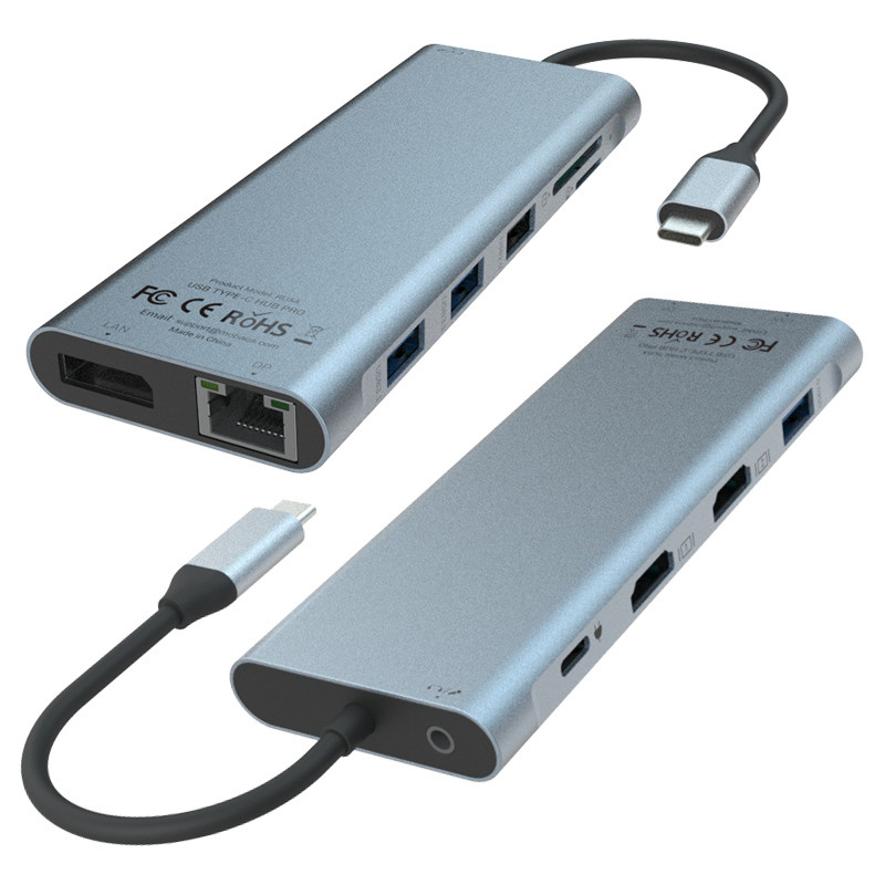 6 In 1 USB C Hub Type C Adapter 4K HDMI 60hz Multiport Card Reader USB3.0 TF PD SD Reader