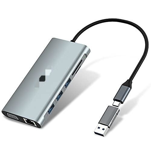 7 In 2 Docking Station USB C Thunderbolt Hub HDMI 4K Card Reader Untuk Macbook Pro