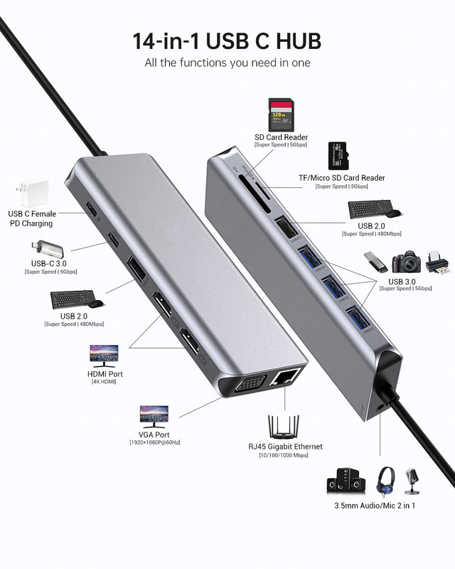 USB 3.0 Hub Extension Type A Male to Female Kabel Data Dengan Daya USB C Hub Ekstra Panjang