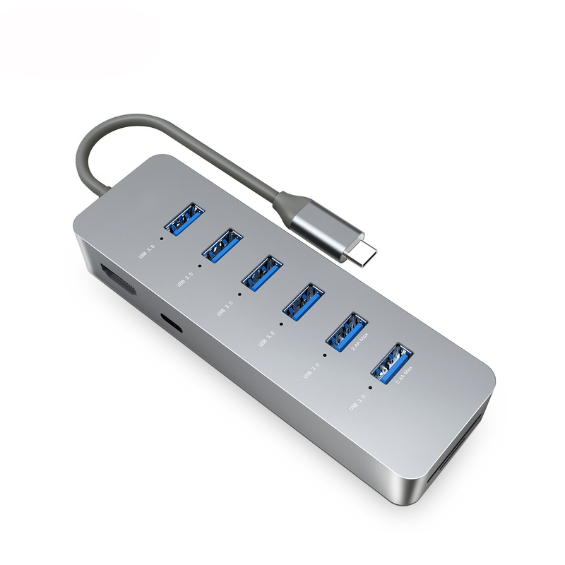 10GBps USB C Hub USB 3.0 Splitter USB A Expander Portable Multiport Data Hub Untuk Laptop Imac Pro