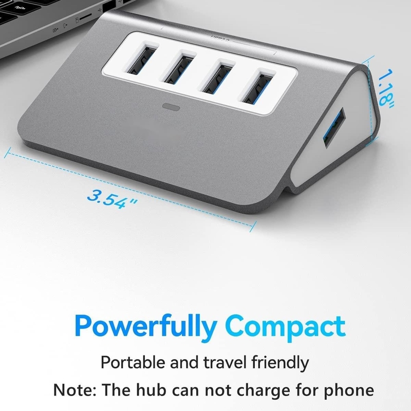 10 Port USB C Hub Portable USB C Hub Tipe C hingga 4 Port USB A Untuk Tablet PC