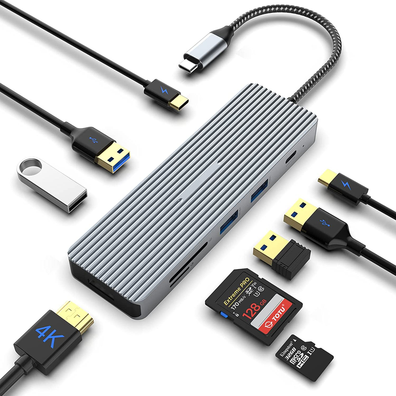 Stasiun Docking Hub USB-C HDMI Dual Monitor Adapter Untuk Laptop Docking Station