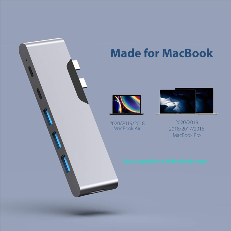 8 In 1 Dock Station Dual USB C Power Adapter Hub Card Reader Pro Pad Converter USB Hub Untuk Mac