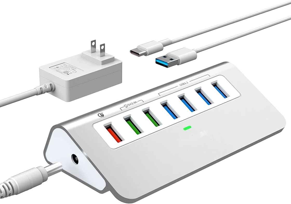 Adaptor USB Tipe-C ke Ethernet dengan 14 port USB 1000 Mbit/s Gigabit RJ45 LAN Hub