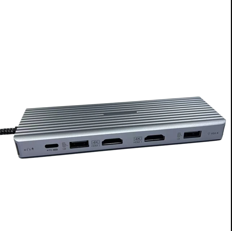 13 In 1 USB C Hub Docking Station Dual Display Triple Display dengan Audio
