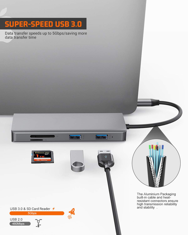 USB C Dual HDMI Hub ICZI USB C Hub 11 In 1 USB C Multiport Adapter Dengan 2 HD 4K 30Hz 4 USB