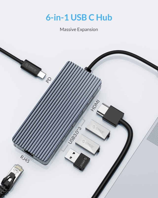 11 In 1 Multiport USB C USB-C Type-C PD 4K HDTV Hub Adapter Docking Station Dengan RJ45