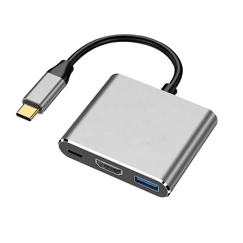 3-In-1 USB C Type C Multi-function Hub Ke USB-C PD HDMI USB 3.0 Adaptor Converter Kabel