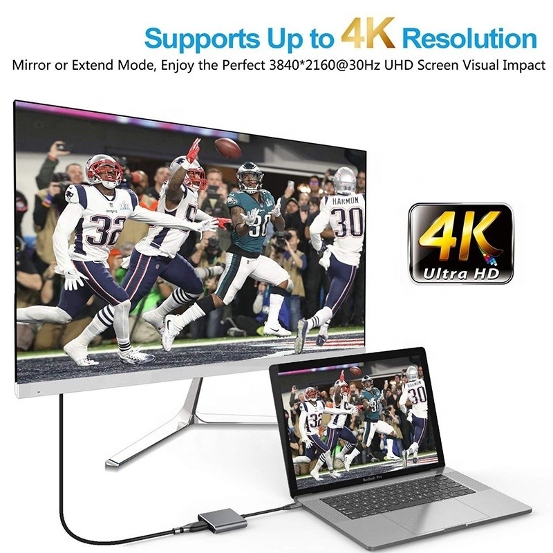 3-In-1 USB C Type C Multi-function Hub Ke USB-C PD HDMI USB 3.0 Adaptor Converter Kabel