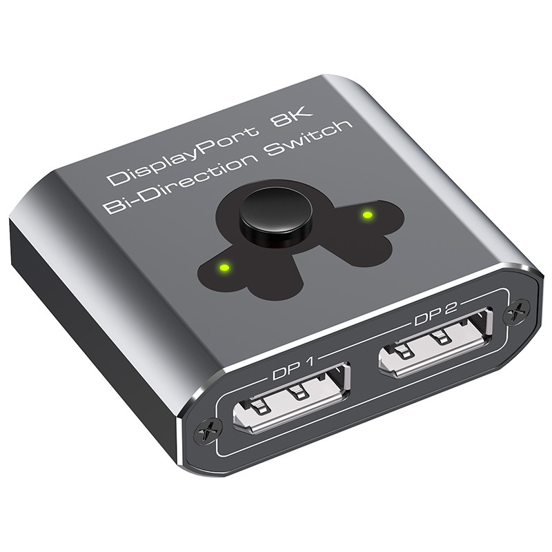 8K60Hz Display Port Switcher untuk operasi yang mudah dan DP 1.4 High-Performance Switching