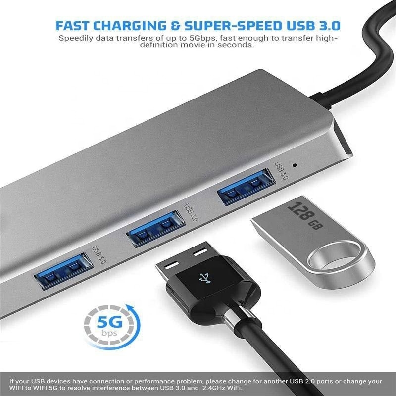 Stasiun Dok USB Tipe C 12-In-1 HDMI 1080P 60Hz 2*HDMI VGA RJ45 4*USB Audio SD/TF PD