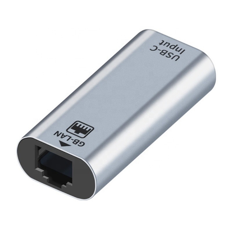 Adaptor port USB C Female ke Ethernet 10/100/1000 Mbps Kecepatan untuk koneksi jaringan cepat