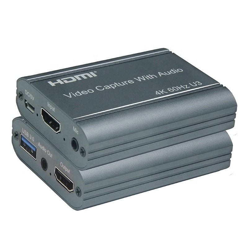 Professional 4K 60Hz HDMI ke USB3.0 Video Capture Card Dengan Audio Output Dan USB 3.0