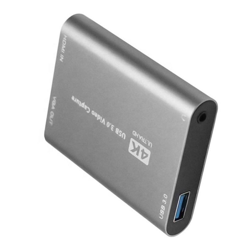 USB 3.0 HDMI Video Capture DVR Card Box Dengan Mic VGA Loop Out Untuk Kamera Komputer Xbox