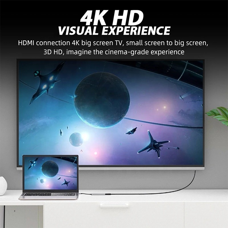 USB 3.1 Docking Station Hub dengan 4K HDMI USB3.0 TF SD Card Reader dan 87W PD Charging