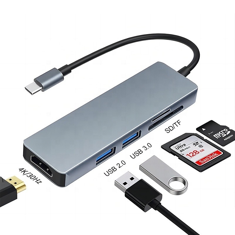 11 In 1 USB-C Hub Tipe-C Ke HDMI USB3.0 USB2.0 SD TF Adapter Hub dengan Card Reader