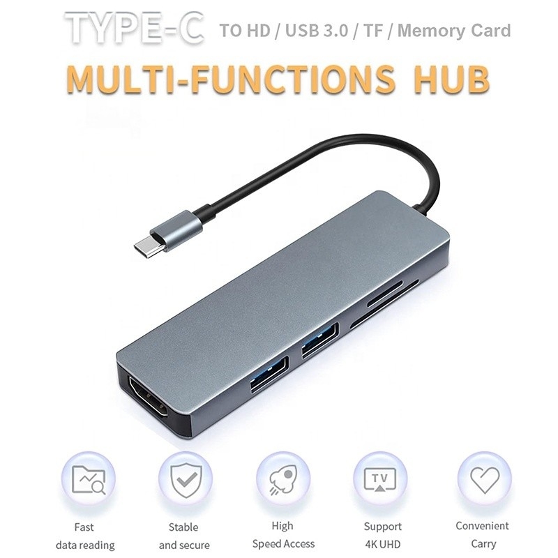11 In 1 USB-C Hub Tipe-C Ke HDMI USB3.0 USB2.0 SD TF Adapter Hub dengan Card Reader
