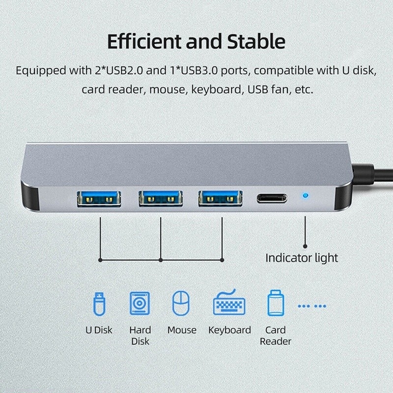 Disesuaikan 6-In-1 USB C Type-C Hub Ke 4K HDMI dan USB 3.0 untuk Macbook OEM / ODM
