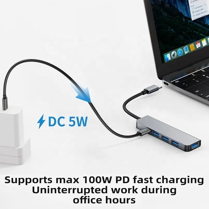 9-In-1 USB C Type C Adapter Hub dengan 100W PD Charging dan USB3.0 3*USB2.0 Output